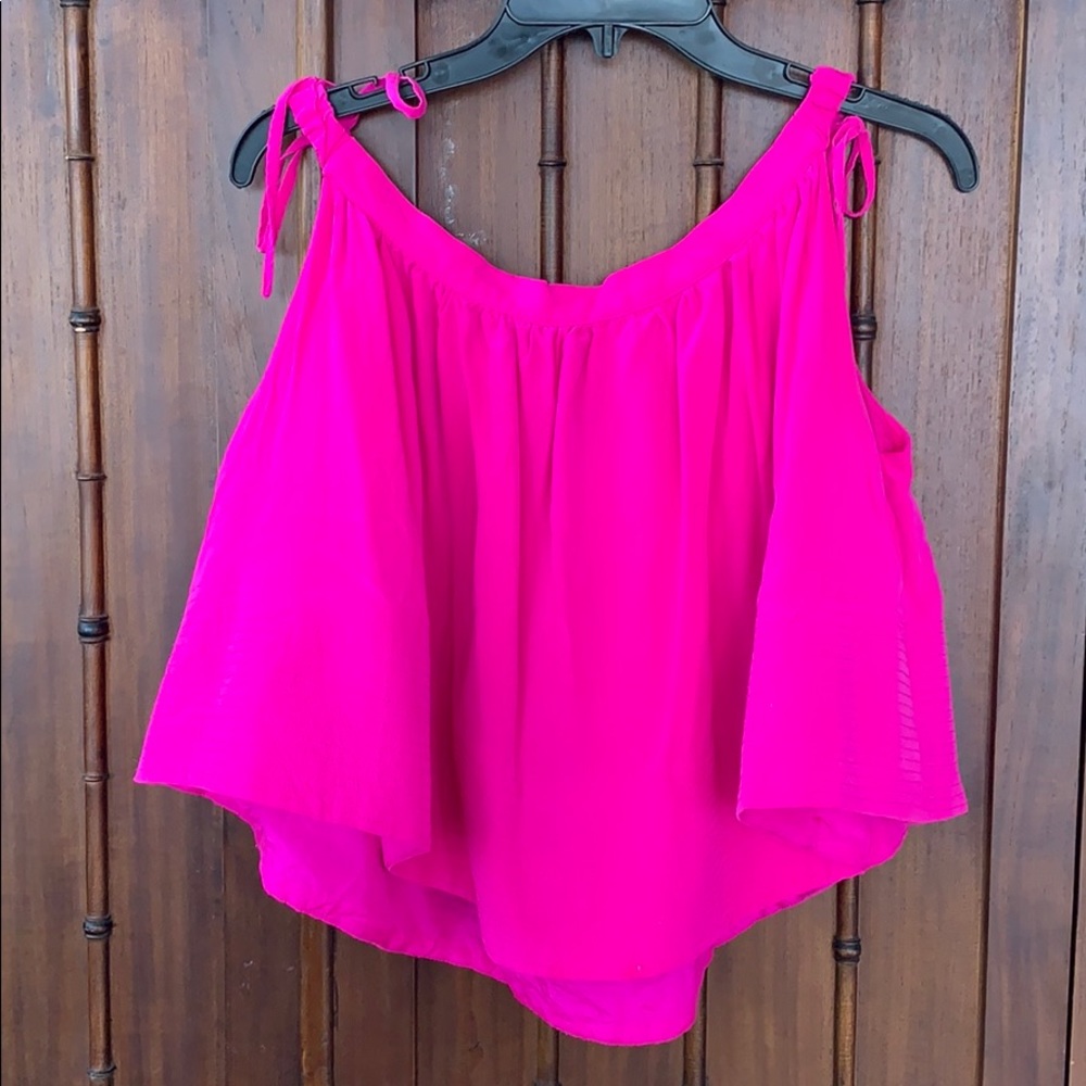 Cynthia Rowley pink silk top